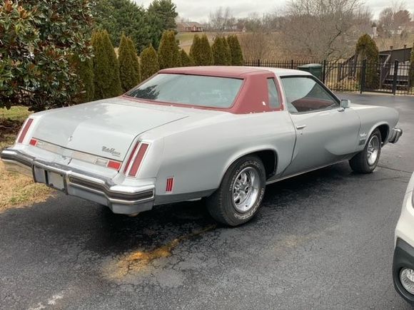 Vinyl top was replaced, but the rear windows wasn't installed correctly.  Water would leak into the trunk.  Removed the rear glass and had it reinstalled for $80.