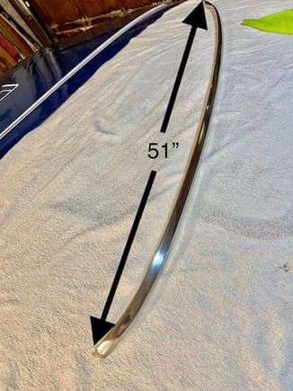 The correct part for a convertible should be 51" long.