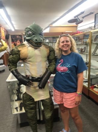 My wife enjoys Star Trek, but isn’t a fanatic like I am. Her favorite character is the Gorn. I bought her a tee shirt years ago that said “Gorn Star”, she wore it often. 