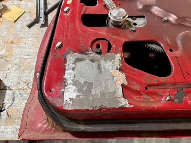 Welded and ground down.  