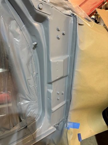 Hinge area after the paint