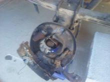 Axle housing it bent where the seal goes.. gotta get a new assembly.