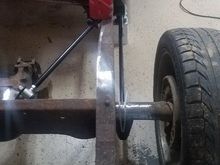 I will wind up building a cross member here for the upper bars, and another for the shock mounts.