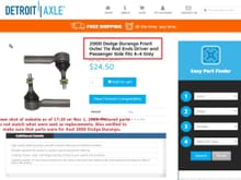 Web page from Detroit Axle