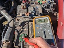 Removed negative lead expected DCR at terminal clamp