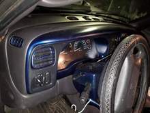 Interior custom painted with color match patriot blue metallic