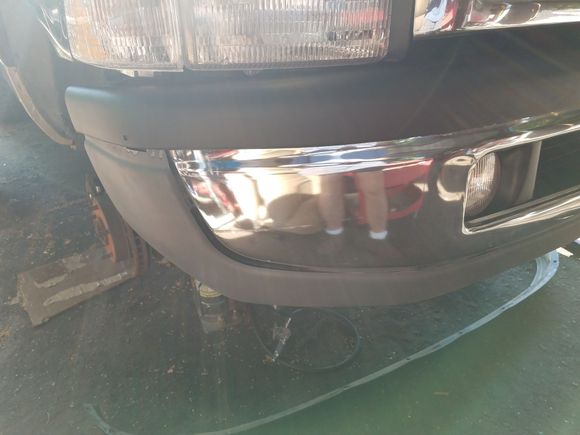 Both sides, stupid gaps! But, getting ready to bolt on that bottom piece(plasti crapped in black) and that will somehow fill the gaps a good bit.