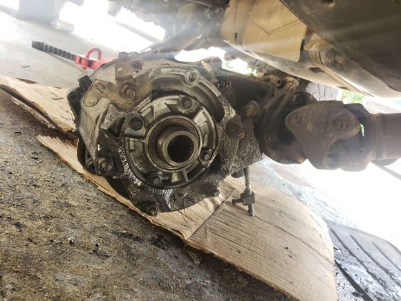 Front of transfer case