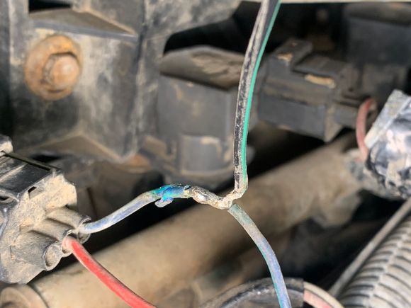 This green and black wire was connected to #1 coil ram into cab but went nowhere?