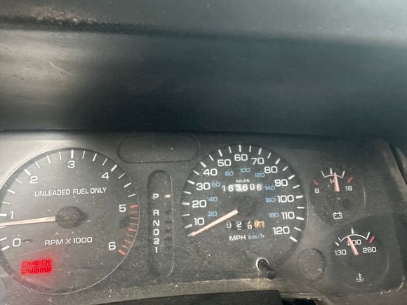 This is the reading on the gauges when warmed up