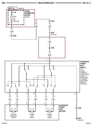 Passenger seat wiring diagram