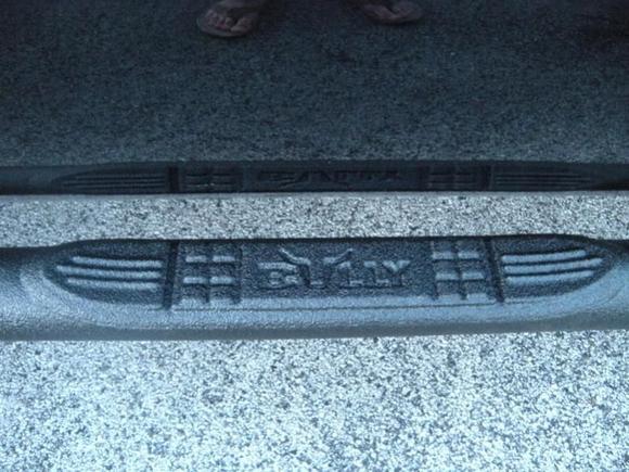Had the nerf bars coated with line-x.