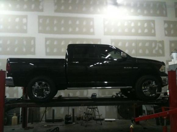 On the lift for final alignment.