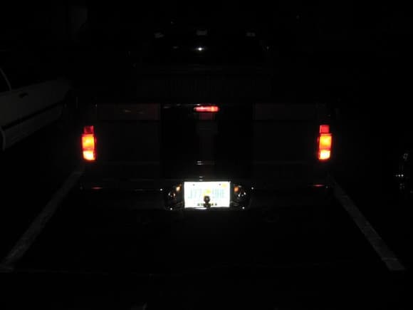 nightshades on the taillights at night