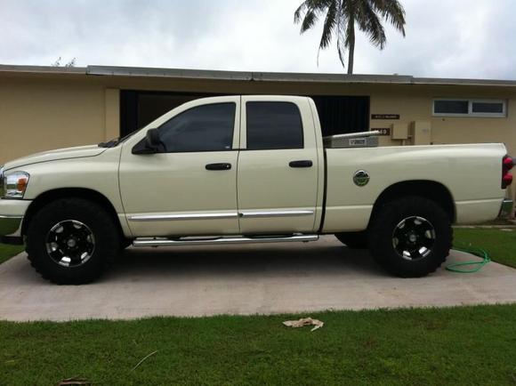 new rims tool box and new tires. before leveling kit