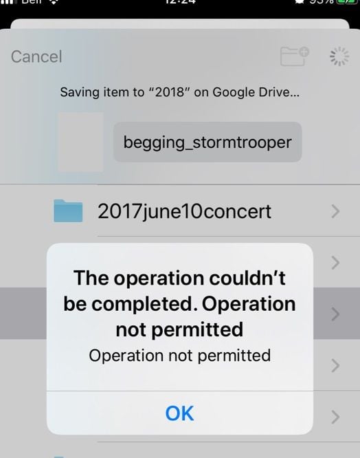 google drive shows full when not