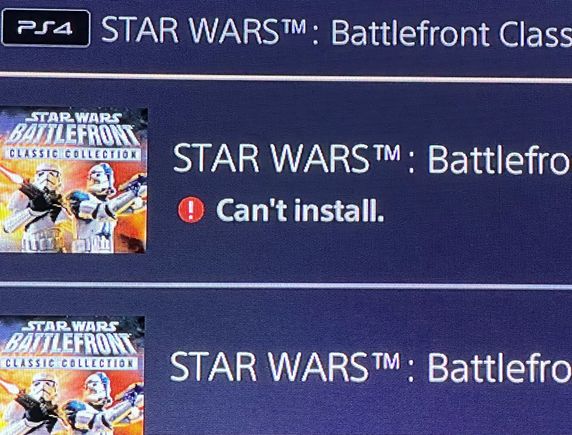 Anyone ever get this can’t install sign? I dl’d the PS5 version, but won’t let me download PS4. I have to download do I can coop with friend who only has PS4.