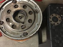 The ring on the right was a part of the flexplate on the left then it snapped off…