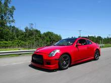 infiniti g35 , red , gtr body kit                        #g35#redcar#monbb#bodykit#gtrstyle#34#infiniti#car#passion#flash#sun#love2ride