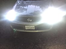 factory hids up top and aftermarket hids as the fogs