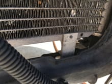 Dirty condenser. Use a condenser wash, spray on front, then use high pressure water hose(placed on low pressure) and spray the condenser from back to front to dislodge debris.