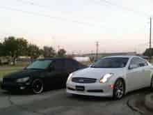 My old Lexus IS and my new G35