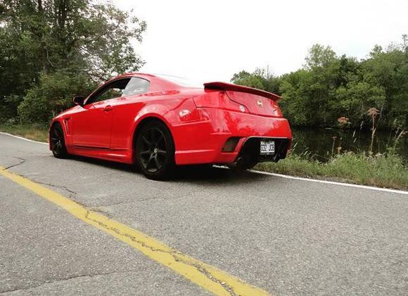 infiniti g35 red gtr style body kit#g35#redcar#monbb#bodykit#gtrstyle#34#infiniti#car#passion#flash#sun#love2ride