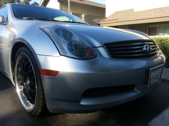 Front bumper shot of my G35 parked at home