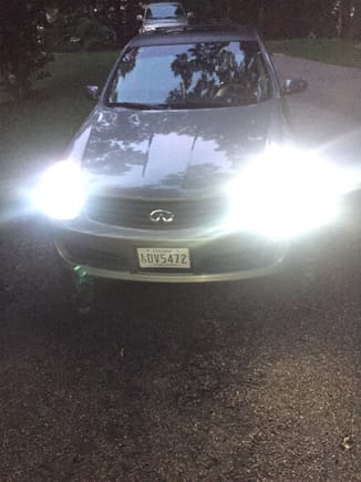 factory hids up top and aftermarket hids as the fogs