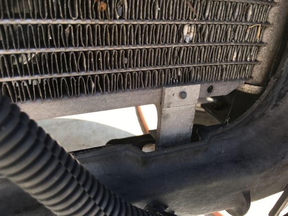 Dirty condenser. Use a condenser wash, spray on front, then use high pressure water hose(placed on low pressure) and spray the condenser from back to front to dislodge debris.