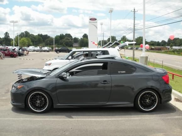 My First Project..2005 Scion TC..Injen Cai,MWN header S-pipe, Ark-Dts Exhuast,6k hids,tein H techs,Oem lip kit,custom painted eyelids and much more...gotta reminisce a little haha
