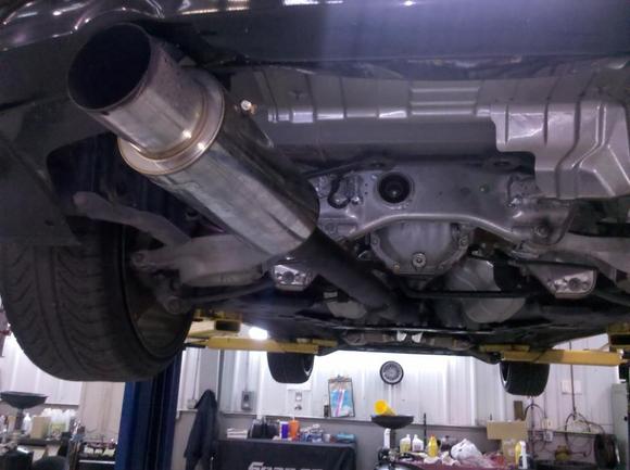 custom 3" ss mandrel exhaust with apexi n1 muffler
