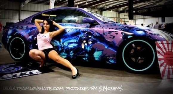 SEMA with Shelby modeling