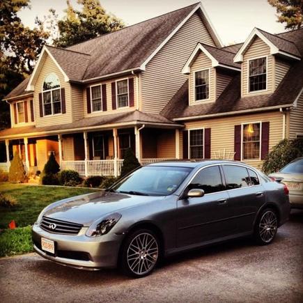 in the driveway