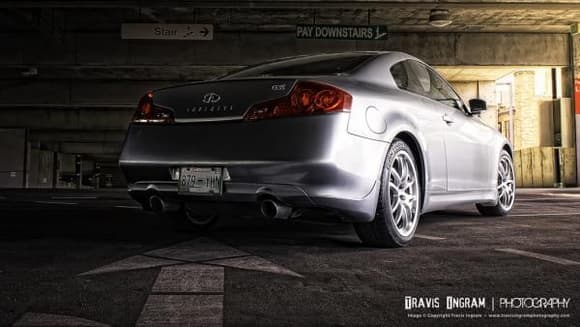 My 2006 Infiniti G35 Coupe in a downtown parking garage (Photo © Copyright Travis Ingram)