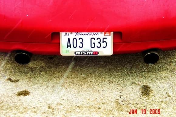 My license plate and nismo frame