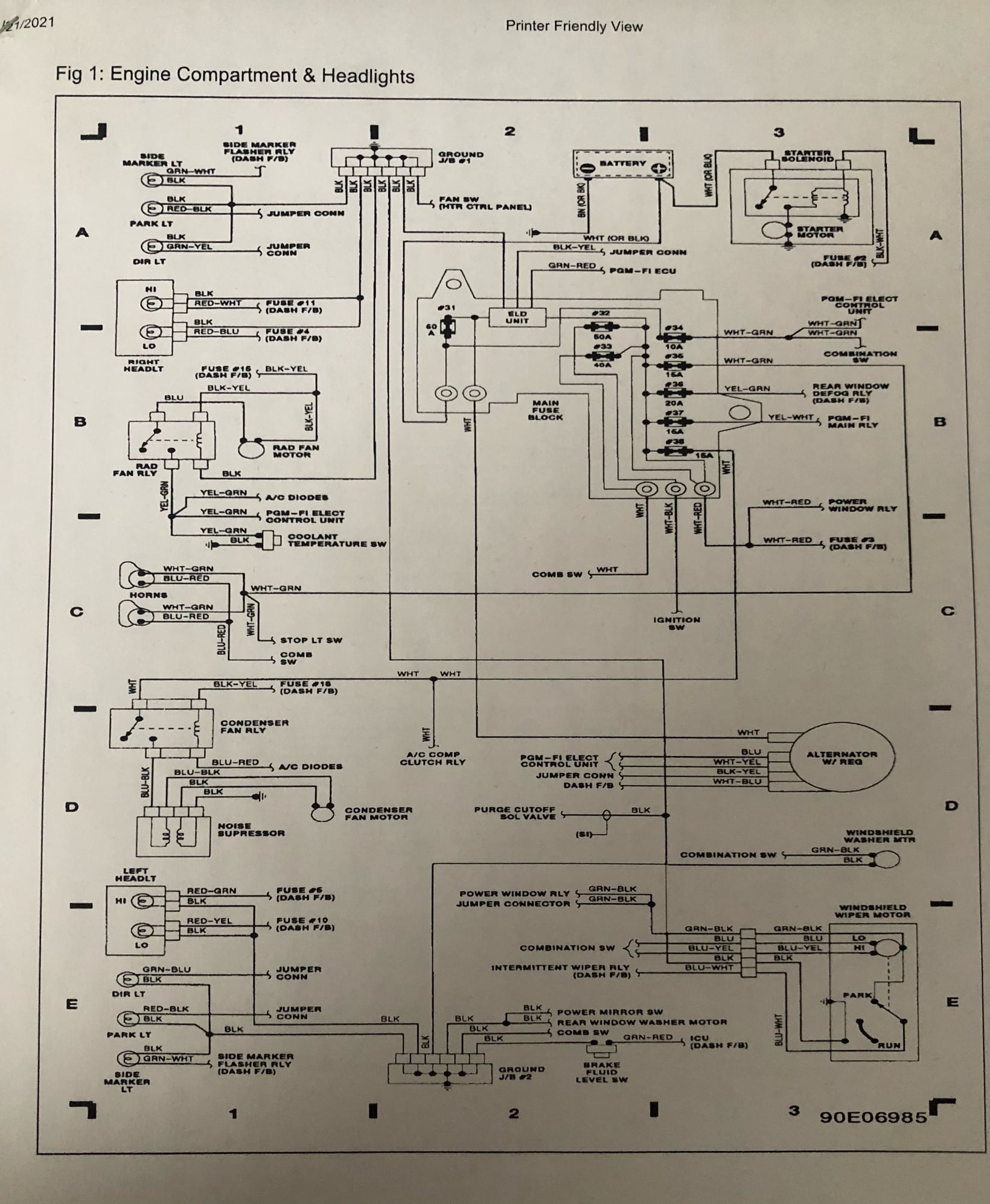 88-91 CIVIC COMPLETE WIRING DIAGRAM - Honda-Tech - Honda Forum Discussion  Wiring Diagram For 1991 Honda Civic    Honda-Tech