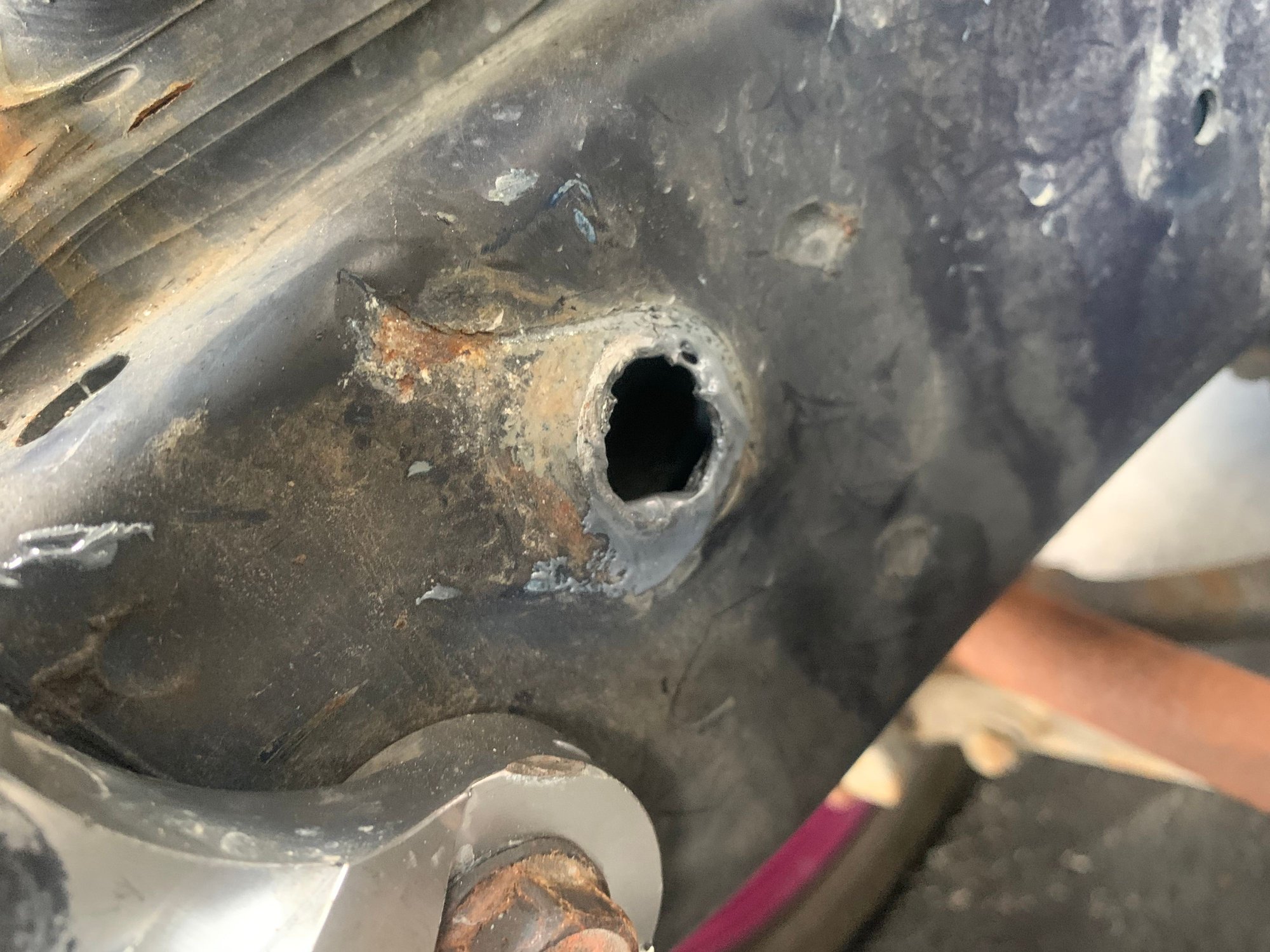 Motor mount threads in frame ripped out it�s my only car how do I fix can I fix 
