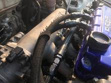 Fuel rail installed