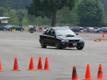 Autocrossing at 2012 Subifest Pacific International Speedway