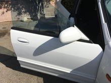 Acura Integra 
Right Front Door 
Sedan 94-01
Original Frost White paint (94-98 white)
$100
Includes door shell, both hinges, weather stripping, glass, regulator, exterior moldings, and wiring harness.
Mirror is sold 
Speaker is sold
Latch is sold 
Exterior handle is sold
