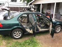 I used this green flipper car to make some money for blue car. It has a broken off spark plug and was trashed nasty. 