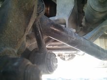 Link leaning forward over arm