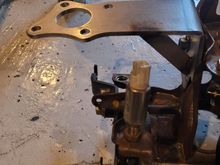Bracket mounted without master cylinder. 