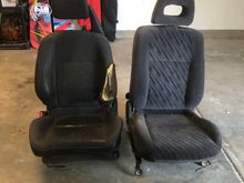 Em1 seats. Had to swap the inner rails and trim the driver side slightly
