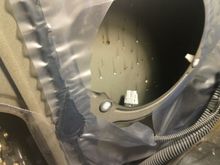 Metal sheet blocking access to the exterior panel