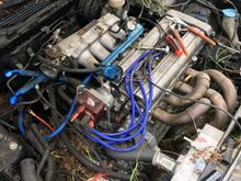 Here’s some non VTEC gold for you guys. B20 itr super techs Pistons, arp rods, 84mm,  p8r head ported, welded combustion chamber 13.2:1, full valve train, crower 405 cams, arp head studs, skunk ultra street intake fully ported,  74mm Tb, 1320 header with megaphone, and the icing on the cake is the built auto trans with Kevlar TCI clutch’s  this is in a dc2 shell as you can tell she’s been sitting in the weeds getting it going next month. Made 202whp on stock cams on E