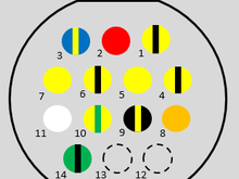 Driver's side shock tower plug, chassis harness side