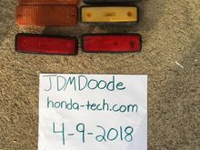 Front, rear, and side reflectors from a 1986 Civic. 
$10