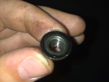 Ring of oil on nut